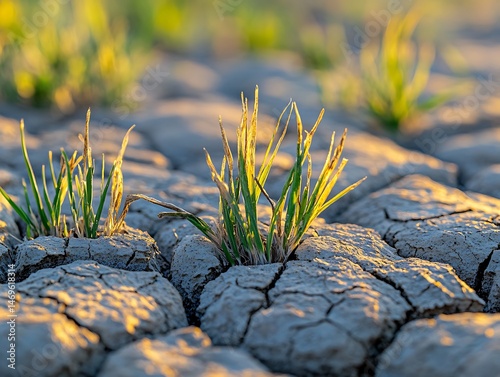 Blades of grass brittle and dry near foot-level. Worma??s-Eye View.
