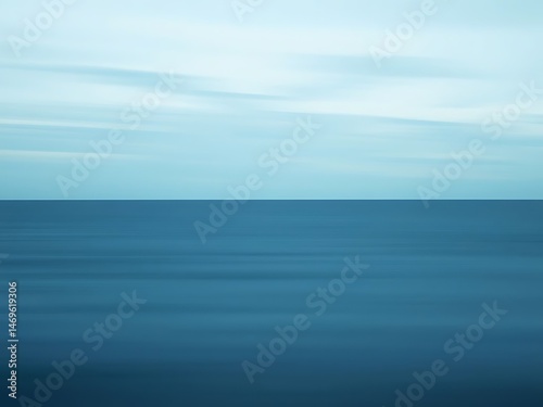 Wallpaper Mural Serene abstract simple minimal ocean water color with sky flat lay style Torontodigital.ca