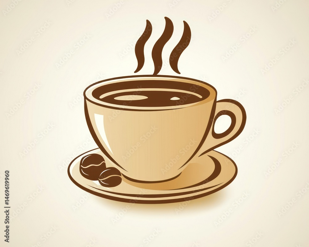 Obraz premium Warm coffee in a cup