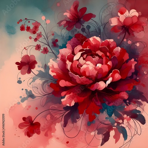 watercolor flowers illustration