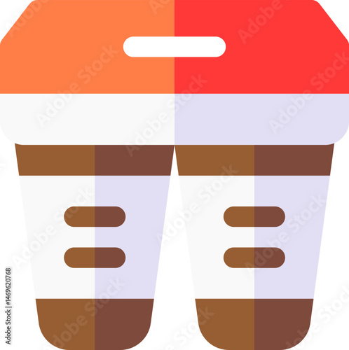 take away illustration on a white background   