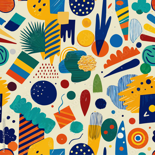 Versatile digital background showcasing a fusion of abstract textures, geometric patterns and sparkling details
