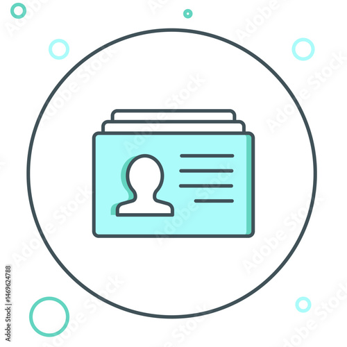 Line Resume icon isolated on white background. CV application. Searching professional staff. Analyzing personnel resume. Colorful outline concept. Vector