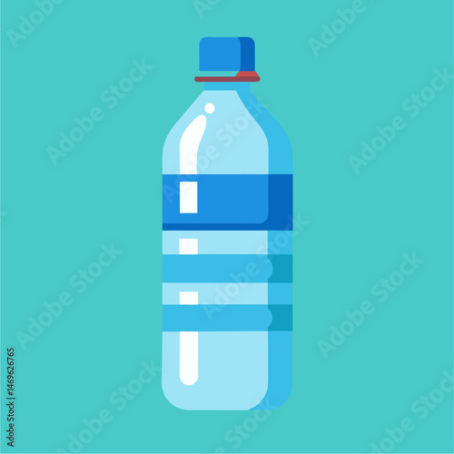 a mineral water in the bottle