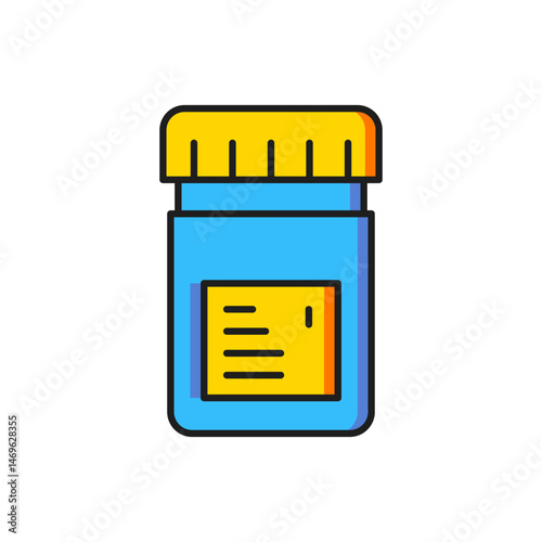 Color Biologically active additives icon isolated on white background. Flat filled outline style with shadow. Vector