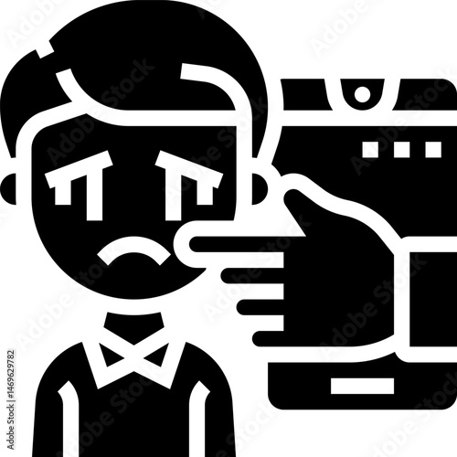 victim illustration on a white background    