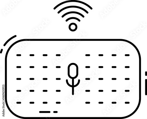 voice assistant illustration on a white background    
