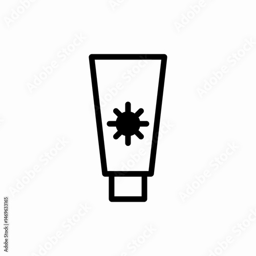 Sunscreen protection beach care icon vector sign