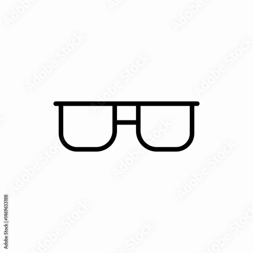 Beach sunglasses summer accessory icon vector sign
