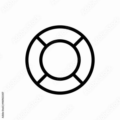 Lifesaver emergency safety equipment icon vector sign