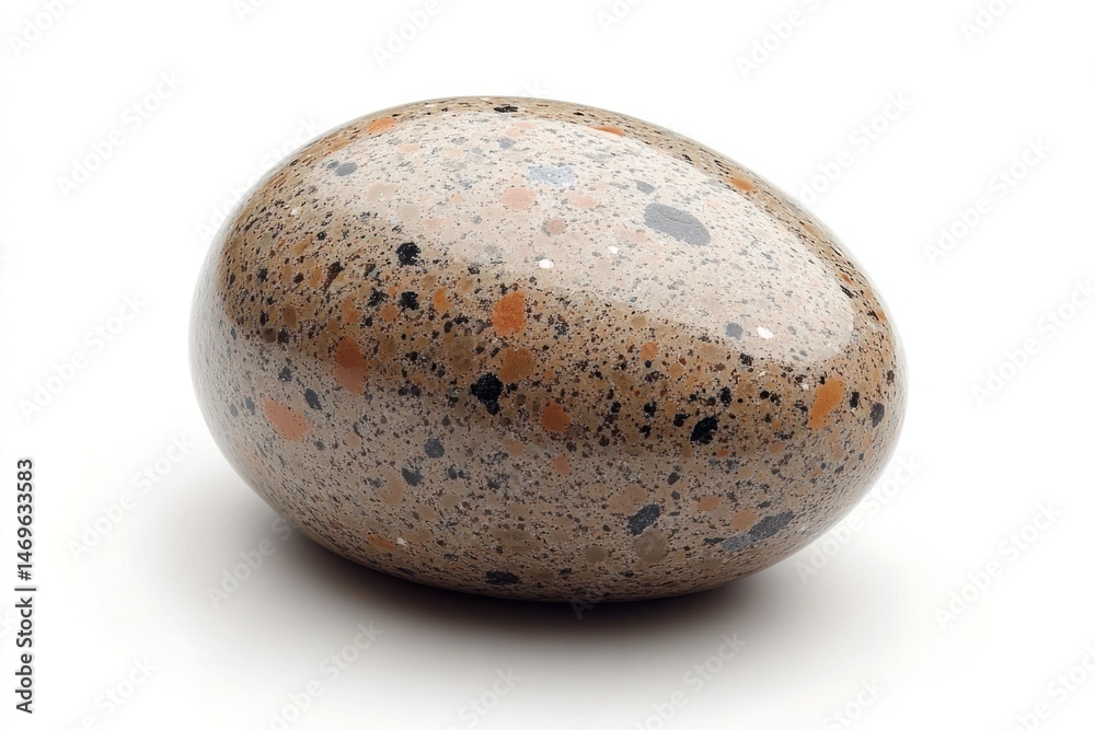 Fototapeta premium Oval stone with speckled pattern