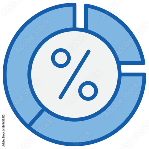 Ratio Blue White Icon