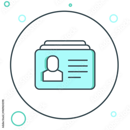 Line Resume icon isolated on white background. CV application. Searching professional staff. Analyzing personnel resume. Colorful outline concept. Vector