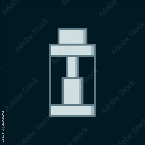 Line Vape mod device icon isolated on black background. Vape smoking tool. Vaporizer Device. Flat filled outline style with shadow. Vector