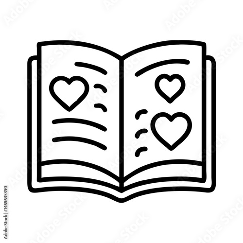 The love icon in the book