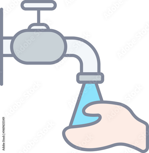 wudhu illustration on a white background    