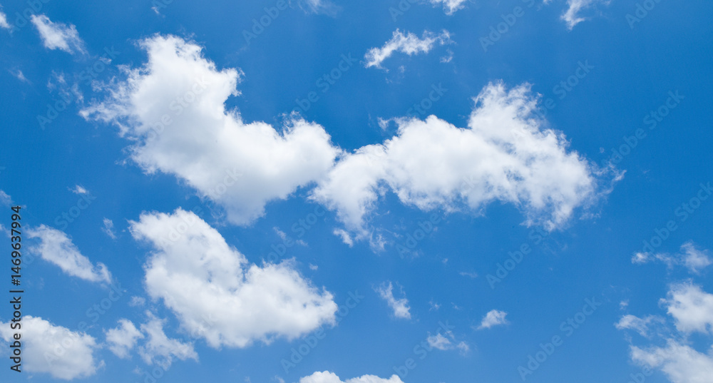Obraz premium blue sky with clouds background.