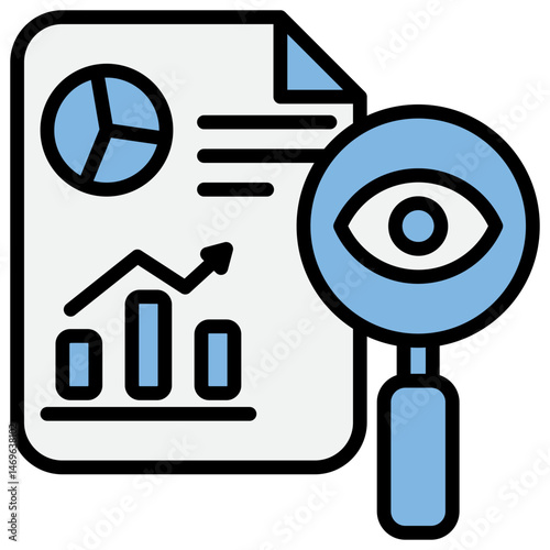 Analysis Blue Black Icon