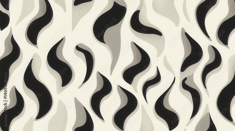 Seamless Black and White Abstract Pattern for Modern Design Projects Seamless Black and White Abstract Pattern for Modern Design Projects