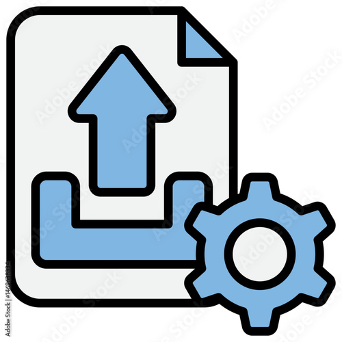 Output Blue Black Icon