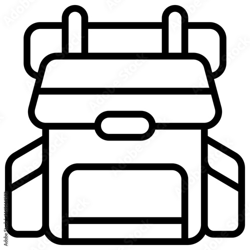Backpack line icon