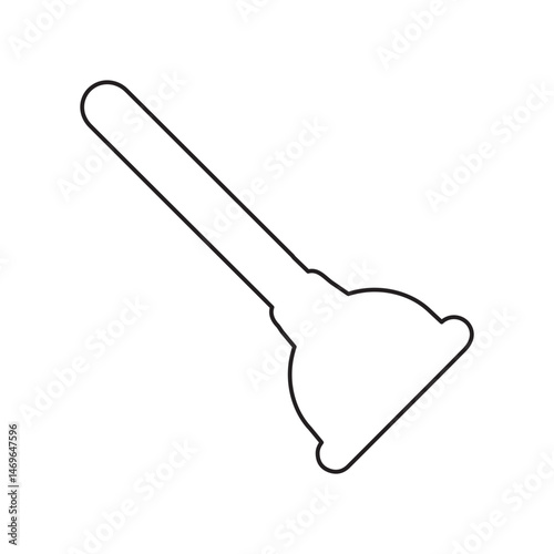 Plunger line icon