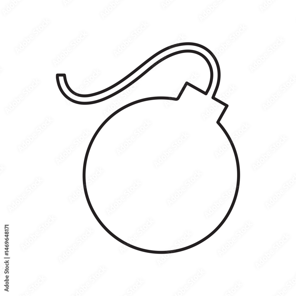 Bomb line icon Bomb line icon