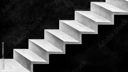 Wallpaper Mural A staircase made of white concrete. Torontodigital.ca