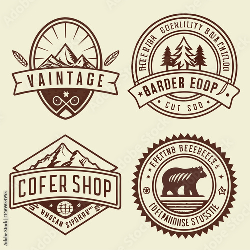 Vintage Logo Templates illustrator design