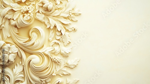 Wallpaper Mural Ornate floral relief design Torontodigital.ca