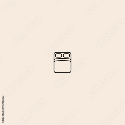 Bed icon flat vector design. 