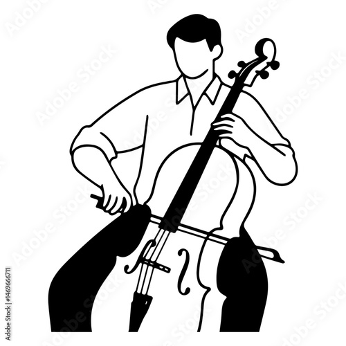 Cellist Illustration