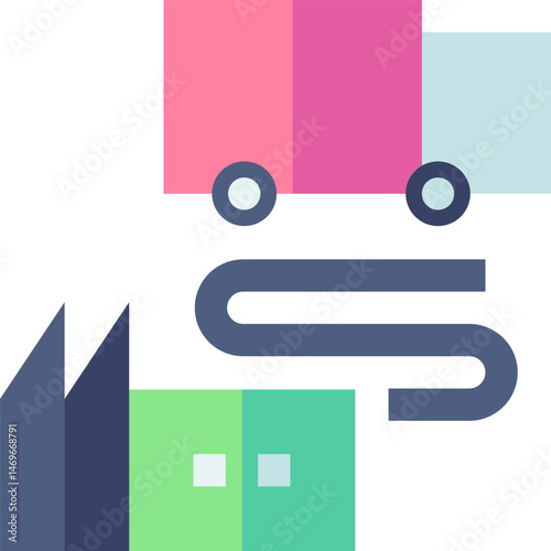 distribution illustration on a white background     