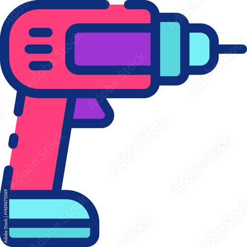 drill illustration on a white background     