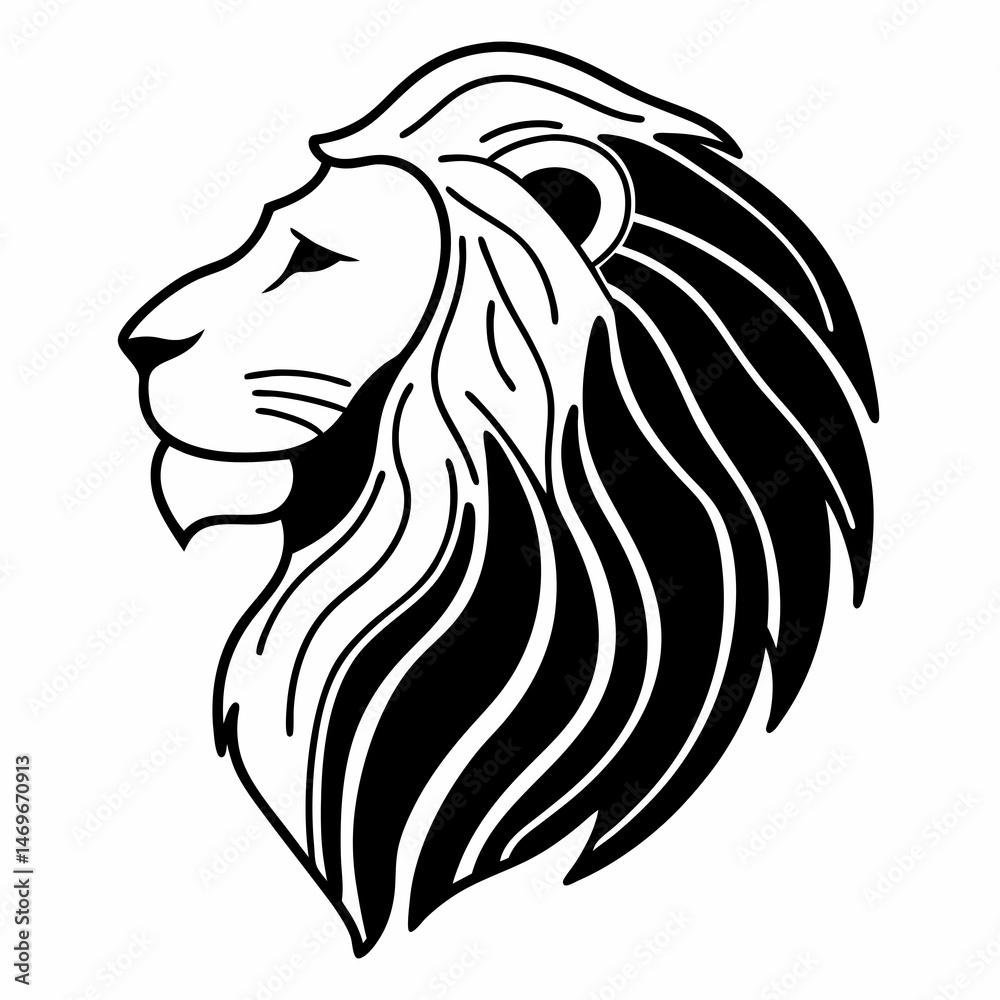 Fototapeta premium Majestic Lion Head