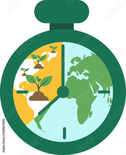 earth globe in the shape of clock