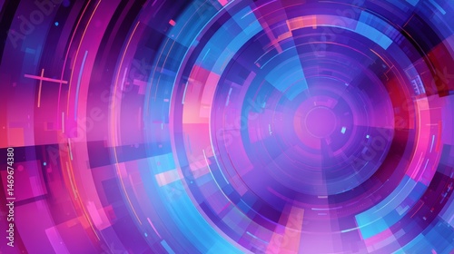 vector-style image of futurist background abstract technology