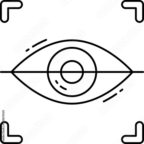 eye scanner illustration on a white background     
