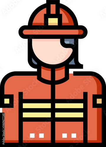 firefighter illustration on a white background     