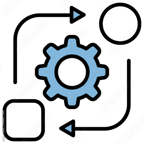 Transformation Blue Black Icon