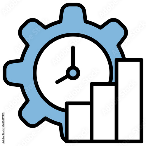 Productivity Blue Black Icon