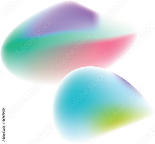 Abstract colorful gradient spheres on white background creative artistic design element