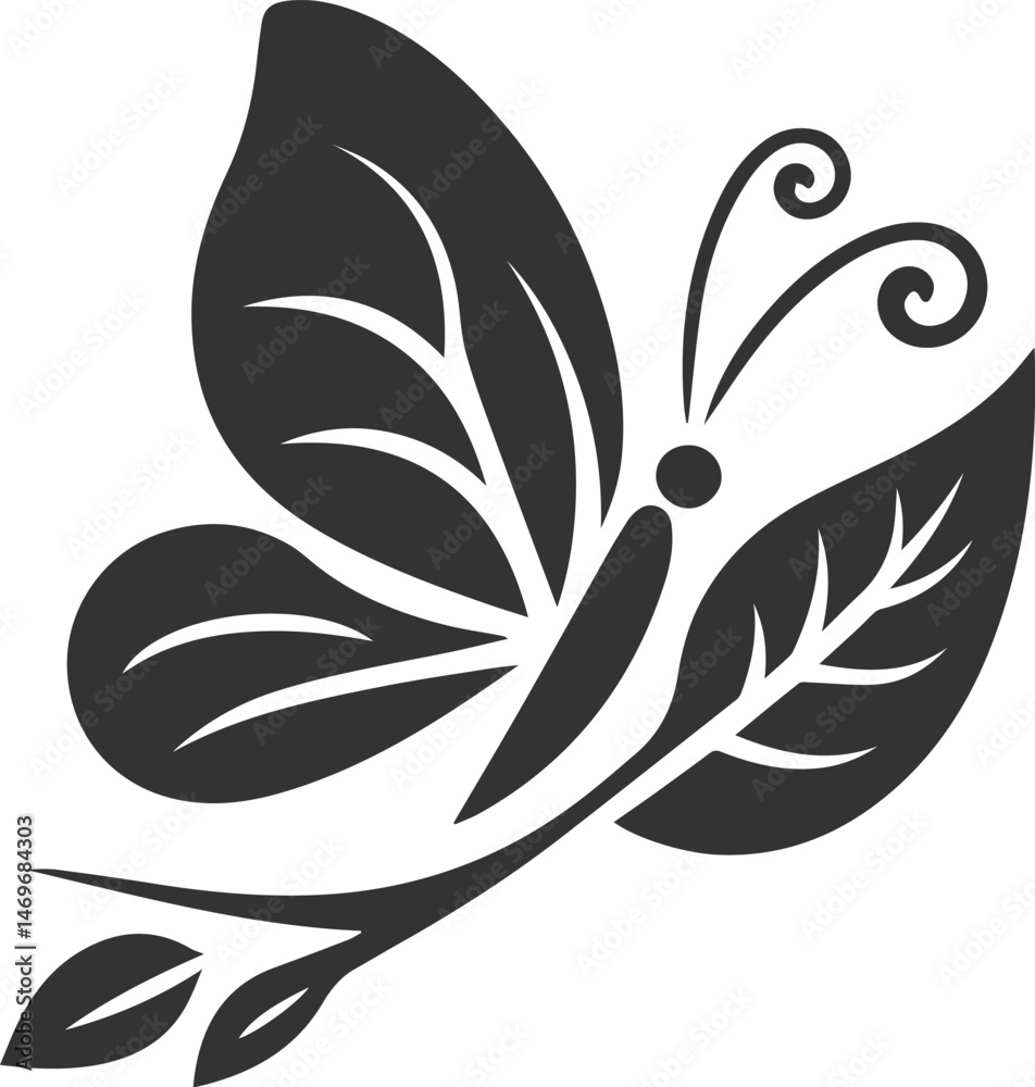 Naklejka premium Vector butterfly silhouette