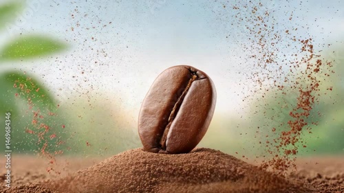 A luxurious and beautifully styled coffee bean suitable for use in product advertisements or illustrations. The rising global demand for coffee and the increasing cost of raw materials.
