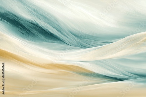 Abstract waves of soft colors blending seamlessly, creating a tranquil atmosphere, ideal for backgrounds