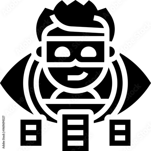identity theft illustration on a white background     
