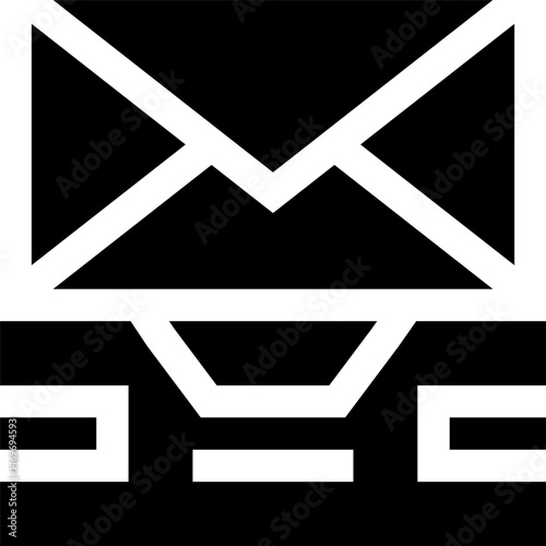 inbox illustration on a white background     