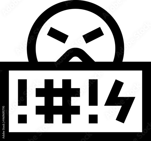 insult illustration on a white background     