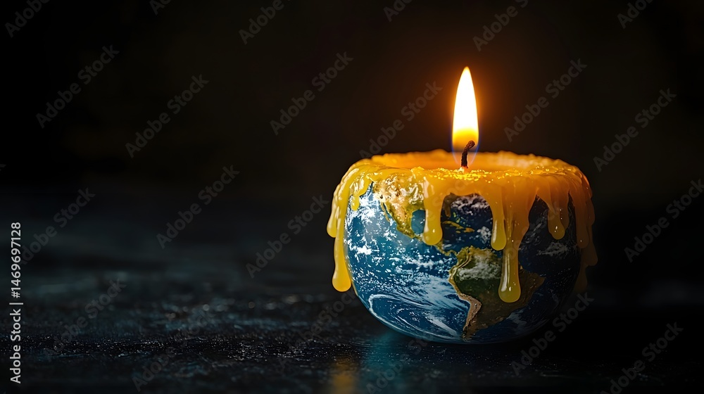The Earth as a Melting Candle in a Void of Darkness