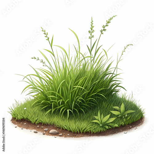 Lush Green Grass Patch: Nature Image